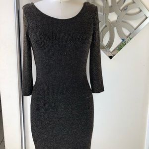 Metallic shimmer bodycon dress